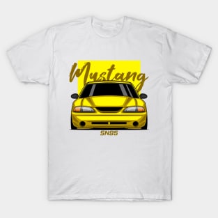 Front Yellow MK4 Stang Muscle T-Shirt
